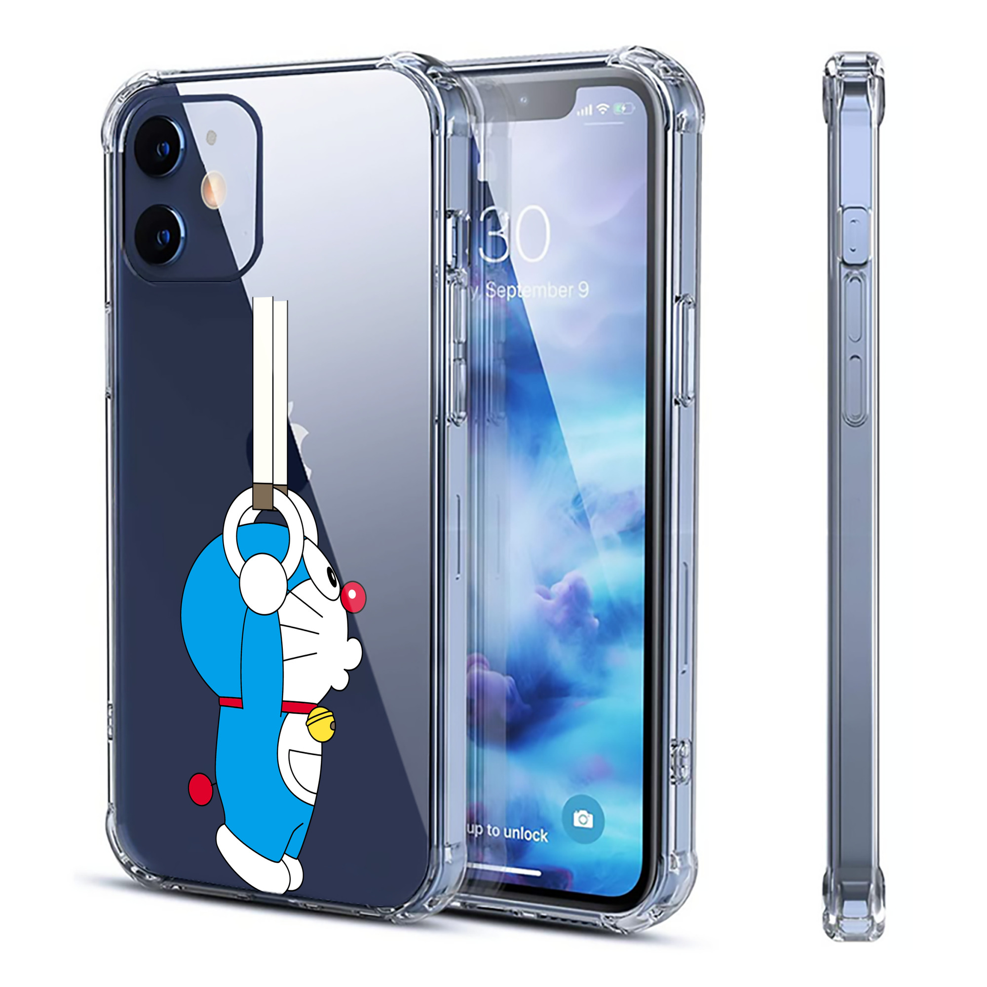 （画像用） ドラえもん Doraemon 【iPhone 12シリーズ対応】透明スマホケース（クリアソフトケース）